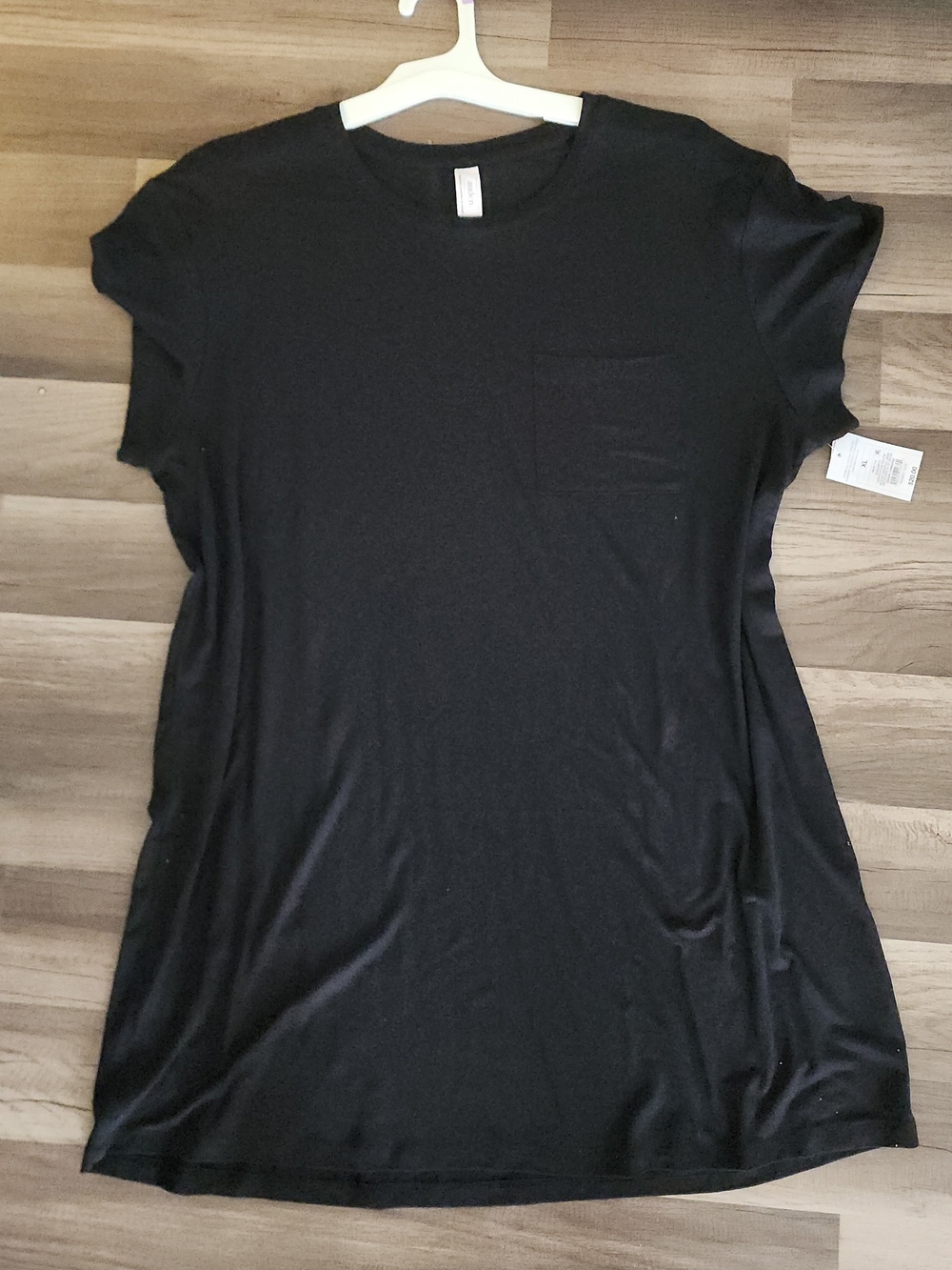 Auden Sleep Shirt Black Short Sleeve Pocket Tee